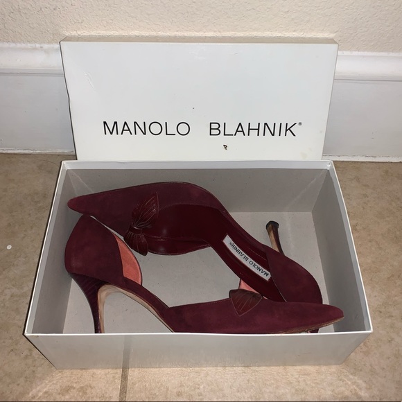 Manolo Blahnik Shoes - Maroon stilettos